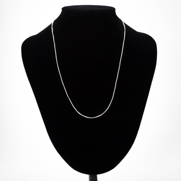 Vintage Silver Box Chain, Real 925 Sterling Silver, High Quality Silver Necklace - Picture 10 of 10